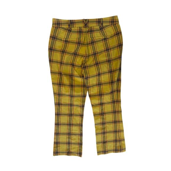 Women US-8 The Essential Collection Anthropologie Slim Kick Flare Plaid Pants - Picture 4 of 6